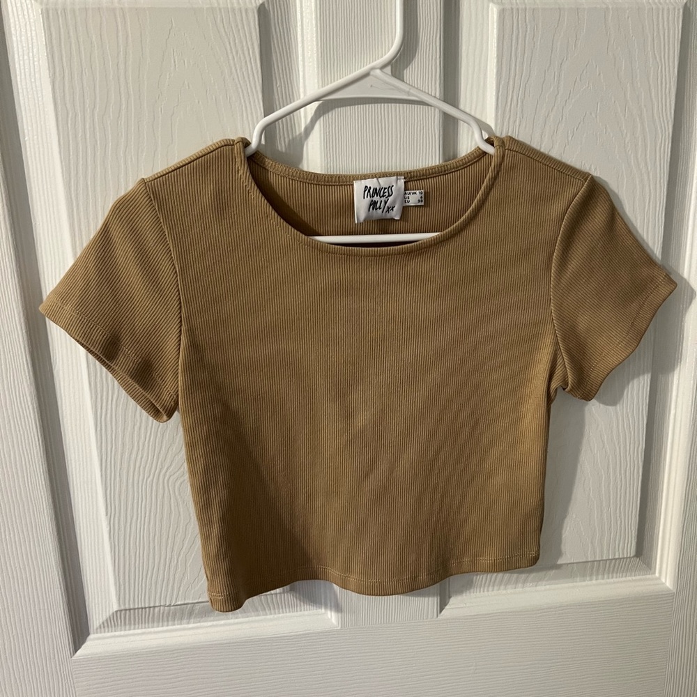 Princess Polly Ribbed crop tshirt
